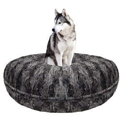 BESSIE AND BARNIE Signature Arctic Seal Luxury Extra Plush Faux Fur Bagel Pet/Dog Bed (Multiple Sizes)