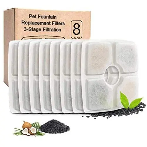 PK.ZTopia Cat Fountain Replacement Filter, Pet Fountain Filters,Carbon Replacement Filter for 84oz/2.5L Automatic Pet Fountain Cat Water Fountain Dog Water Dispenser