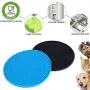 WHIPPY 2 Pack Lick Mat for Dogs/Cats, Slow Feeder Dog Peanut Butter Lick Pad with Strong Suction Relieve Anxiety Dog Distraction Lick Mat Bathing Grooming Training, Blue/Black