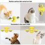 HH HHAO SPORT Windmill Cat Toy Turntable Cat Spinning Toy Teasing Interactive Cats Suction Cup Toy Indoor Cat Spinner Aggressive Kitty Toy Massage/Tickling Ball with Glowing Ball and Catnip
