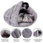 VeMee Plush Cat Sleep Bag Cozy Pet Cave Bed Covered Pet Beds Cave for Cat Small Dogs and Puppies VeMee Plush Cat Sleep Bag Cozy Pet Cave Bed Covered Pet Beds Cave for Cat Small Dogs and Puppies
