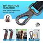 IOKHEIRA Dog Seat Belt 3-in-1 Car Harness for Dogs Adjustable Safety Seatbelt for Car Durable Nylon Reflective Bungee Fabric Tether with Clip Hook Latch & Buckle, Swivel Aluminum Carabiner