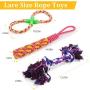 Giom 17 Pcs Dog Toys for Small Medium Large Dog, Tough Dog Rope Rubber Toys for Boredom, Interactive Puppy Chew Teething Toy Bulk Pet Cleaning Set Pack