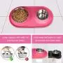 Dog Bowls Stainless Steel, Collapsible Dog Bowl with No Spill Non-Skid Silicone Mat Set, Three Feeder Food Water Bowl for Small Medium Large Dogs, Puppies, Cats and Pets, Pack of 3 Dog Bowls Stainless Steel, Collapsible Dog Bowl with No Spill Non-Skid Silicone Mat Set, Three Feeder Food Water Bowl for Small Medium Large Dogs, Puppies, Cats and Pets, Pack of 3