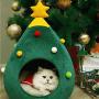 Ushang Pet Chirstmas Tree Cat House Bed, Green Portalbe Indoor Pet House for Kitten Cat Cave Tent Ushang Pet Chirstmas Tree Cat House Bed, Green Portalbe Indoor Pet House for Kitten Cat Cave Tent