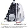 Front Expandable Large Cat Carrier Backpack, Space Capsule Pet Carrier Backpack for Fat Cats and Small Dog up to 20 lbs, Dog Carrier Backpack for Traveling and Hiking (Black)