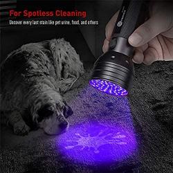 TaoTronics TT-FL002 Black Light, 51 LEDs Uv Blacklight Flashlights Detector for Dry Pets Urine & Stains & Bed Bug with Free Uv Sunglasses & 3 Free AA Batteries, Purple