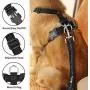 SlowTon Dog Car Harness Plus Connector Strap, Multifunction Adjustable Vest Harness Double Breathable Mesh Fabric with Car Vehicle Safety Seat Belt SlowTon Dog Car Harness Plus Connector Strap, Multifunction Adjustable Vest Harness Double Breathable Mesh Fabric with Car Vehicle Safety Seat Belt