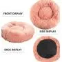Donut Dog Bed Pet Bed Faux Fur Cuddler Round Comfortable Washable Dog and Cat Plush Nest Cushion Bed Improve Pet Sleeping
