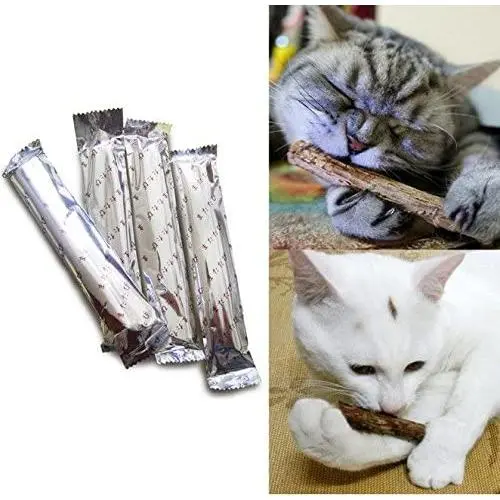 HOT! 25pcs Cat Cleaning Teeth Pure Natural Catnip Pet Cat Molar Toothpaste Stick Toy