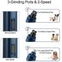 cfmour Dog Nail Grinder, Upgraded 2-Speed Rechargeable Dog Nail Trimmers for Small Medium Large Dogs, Electric Pet Nail File Painless Paws Trimming & Smoothing, Dark Blue