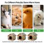 juman Pet House for Outdoor Cats Puppy in Winter, Foldable Heated Kitty House Warm Stray Cat Shelter (not Include Heating Pad)