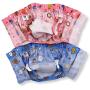 FunnyDogClothes Pack of 2 Dog Female Diapers Sanitary Pants Cotton for Small Pet Cat (Pack of 2 Pants, S: Waist: 10'' - 13'')