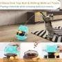 Cat Toys for Indoor Cats Interactive Ball Tumbler Treats Toy Slow Feeder Food Dispensing Leaking Dispenser with Dual Rolling Balls and Detachable Teaser Wand for Kittens Kitty Pet Exercise