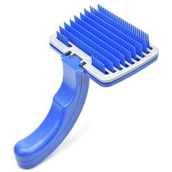 Lucco Self Cleaning Slicker Brush, Pet Sheeding Grooming Brush For Dogs and Cats Gently Removes Sheeding Loose Hair Easy to Clean