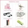 PetsHome Dog Poop Bag Holder Cute Plush Dispenser with Leash/Bag Clip and 1 Roll (15 Dog Poop Bags) Pink