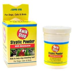 Kwik Stop Styptic Powder Helps Stop Nail Bleeding Fast! for Dogs, Cats & Birds 0.5 oz