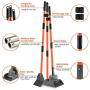 INTECAL Dog Pooper Scooper, Detachable Long Handle Poop Scooper with Metal Rake, Tray & Spade, Durable Easy Pick Up Pooper Scooper for Large Medium Small Dogs Pets, Great for Grass, Dirt, Gravel