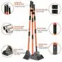 INTECAL Dog Pooper Scooper, Detachable Long Handle Poop Scooper with Metal Rake, Tray & Spade, Durable Easy Pick Up Pooper Scooper for Large Medium Small Dogs Pets, Great for Grass, Dirt, Gravel