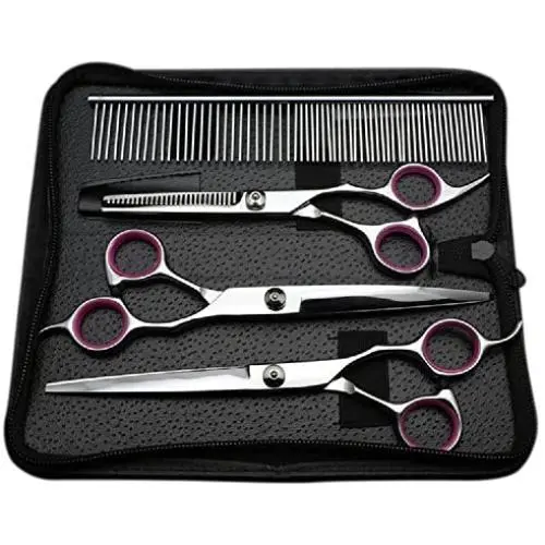 TBBSC Dog Grooming Scissors Kit,7.5 Inches Long Premium Pet Grooming Tools TBBSC Dog Grooming Scissors Kit,7.5 Inches Long Premium Pet Grooming Tools