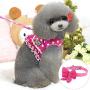 Cute Small Dog Harness, Ladies Polka Dots Dog Vest Harness Set with Pink Leash and Bowknot Collar, 3 in 1 Girl Style Vest Harness Set for Puppy and Cat (S, Pink)