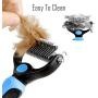 Pet Grooming Tool-Professional Dematting Comb for Dogs and Cats，Safe Undercoat Rake for Easy Mats and Tangles Removing，Keep Your Pet Away from Nasty Shedding Hair. (Blue)