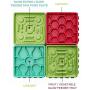 Slow Feeder Dog Bowls, Lick Mat Dog Bowl 4-in-1 Dog Licking Pad with Suction Cup, Silicone Non Slip Dog Lick Bowl with Small Silicone Spatulas for Grooming, Pet Bathing,Training