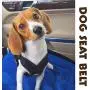 Dog Seat Belt for Car- 3-in-1 Multifunctional Pet Safety Belt Reflective Bungee Dog Car Harness with Elastic Shock Absorption Swivel Aluminum Carabiner，360° Rotating Metal Hook Clip Adjustable