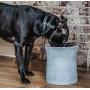 Pet Junkie Santa Fe Elevated Dog Bowl for Food and Water with Stainless Steel Washable Inner Bowl, Gray