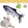 Salalish Floppy Fish Cat Toy, Moving Fish Toy, Interactive Flopping Cat Kicker Fish Toy, Wiggle Fish Catnip Toys, Electric Realistic Flipping Catfish Toy for Indoor Cats Pets Kitten
