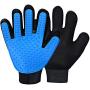 Petper ABJGMGLV01 Pet Grooming Glove, Bathing Brush Glove, Pet Hair Remover Deshedding Gloves for Pet Dog Cat 1 Pair