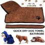 shenjin Dog Dog Drying Bag, Quick Drying Microfiber Bathrobe for Dog Cat Pet?Super Absorbent Dog Drying Coat Towel, Dog Bath Towel(S,Blue)