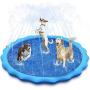 Procity Splash Pool for Dogs Kids, 68” Thickened Durable Dog Pool Pet Bathing Tub Summer Outdoor Water Toys Splash Pad Sprinklers Play Mat, XXL