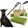 6 FT Reflective Dog Leash with 2 Handles, 60 Rolls / 900 Count Dog Poop Bags with Dispenser 6 FT Reflective Dog Leash with 2 Handles, 60 Rolls / 900 Count Dog Poop Bags with Dispenser