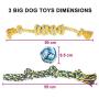 roying Dog Rope Toys for Aggressive Chewers Dog Chew Toys Tough Rope Interactive Heavy Duty Dog Toys Tough Twisted Rope Toy Indestructible Dog Toys Teeth Cleaning for Medium Large Dogs 3 Pack