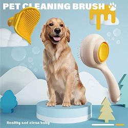 Self Cleaning Slicker Short Hair Dog Brush - Pets Grooming Brush for Dog and Cat - Professional Deshedding Brush for Small, Medium Dogs and Cats with Long Hair - Massages Particle Pet Grooming Comb
