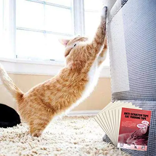 OUCHAN Furniture Protectors from Cats,Cat Couch Protector,Scratch Deterrent Tape, Double Sided Clear Anti-Scratch Cat Deterrent Training Tape, Cat Furniture Protector for Home Protection OUCHAN Furniture Protectors from Cats,Cat Couch Protector,Scratch Deterrent Tape, Double Sided Clear Anti-Scratch Cat Deterrent Training Tape, Cat Furniture Protector for Home Protection