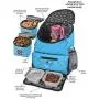 Mobile Dog Gear, Dog Travel Bag, Deluxe Quilted Weekender Backpack, Includes Lined Food Carriers and 2 Collapsible Dog Bowl