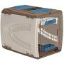 Suncast Portable Pet Carrier with Handle, Taupe/Blue, 21'' x 28'' x 22''