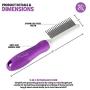 Detangling Pet Comb with Long & Short Stainless Steel Teeth for Removing Matted Fur, Knots & Tangles – Detangler Tool Accessories for Safe & Gentle DIY Dog & Cat Grooming (Grooming Comb)