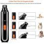 Dog Nail Grinder with LED Light, Pet Nail Trimmer Upgraded 3-Speed Electric Rechargeable Dog Nail Clipper with Wireless Charger Mount, Professional Pet Nail Grinder for Large Medium Small Dog and Cat