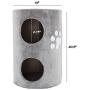 PETMAKER Cat Condo 2 Story Double Hole with Scratching Surface, 14'' x 20.5'', Gray (80-PET5080)