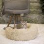 Qucey Dog Cat Bed Soft Comfortable Faux Fur Donut Cuddler, Self-Warming Fluffy Dog and Cat Calming Cushion Bed with Non-Slip Bottom for Joint-Relief and Improved Sleep