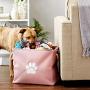 Bone Dry 5511 Pet Storage Collection Collapsible Bin, Large Rectangle, Rose
