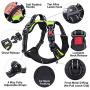 PoyPet Dog Harness No Pull, Reflective Adjustable No Choke Pet Vest with Front & Back Clips, Soft Control Training Handle for Large Dogs (Green, XL)