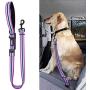 Didog Dog Safety Seat Belt, Dog Vehicle Car Harness/Leash with Handle for Car Travel Walking,Adjustable Dog Leashes Fit Small Medium Large Dogs,Purple