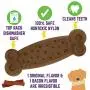 Chew King Gear Nylon Bones, Textured Bacon Flavored Chew Toy