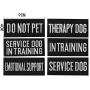 Dog Vest Harness Patches, CheeseandU 6Pack Dog Removable Patches Backing-Service Dog, Service Dog in Training, Do Not Pet, Emotional Support, Therapy Dog, in Training Embroidered Morale Badge Patches