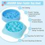 JASGOOD Dog Feeder Slow Eating Pet Bowl Eco-Friendly Durable Non-Toxic Preventing Choking Healthy Design Bowl for Dog Pet