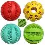CHZHENG 4 pcs Dog Interactive Toy Cleaning Tooth Ball, Pet Decompression Elastic Rubber Ball Puppy Stretch Ball for Large Medium Small Dogs - Fun to Chase CHZHENG 4 pcs Dog Interactive Toy Cleaning Tooth Ball, Pet Decompression Elastic Rubber Ball Puppy Stretch Ball for Large Medium Small Dogs - Fun to Chase